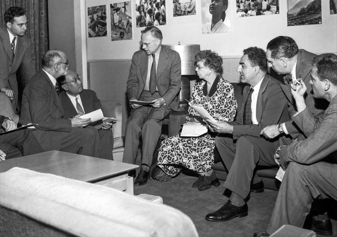 P.C. Chang with fellow authors of the Declaration